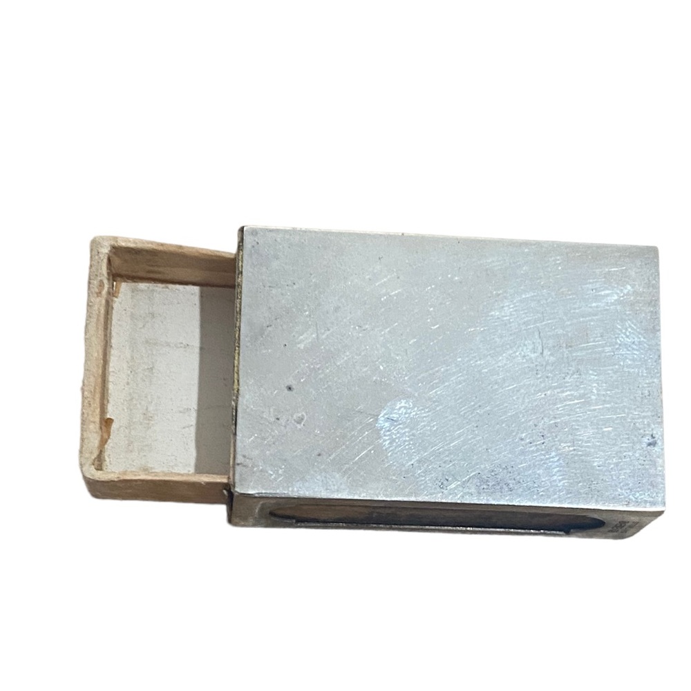 Vintage Sterling Silver Matchbox Holder View 2